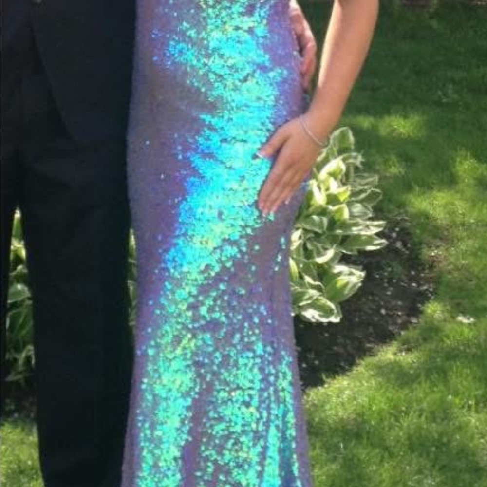 Iridescent Sequin Gown